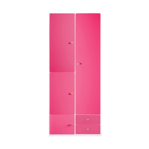 Kleiderschrank 93x218cm DESTYLE de Breuyn weiß rosa