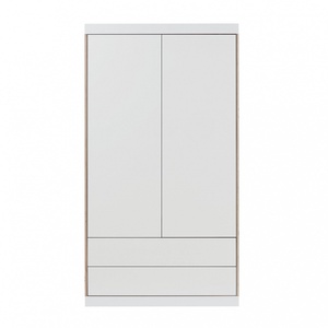Kleiderschrank FLAI mit zwei Türen + 2 Schubkästen Müller Small Living weiß