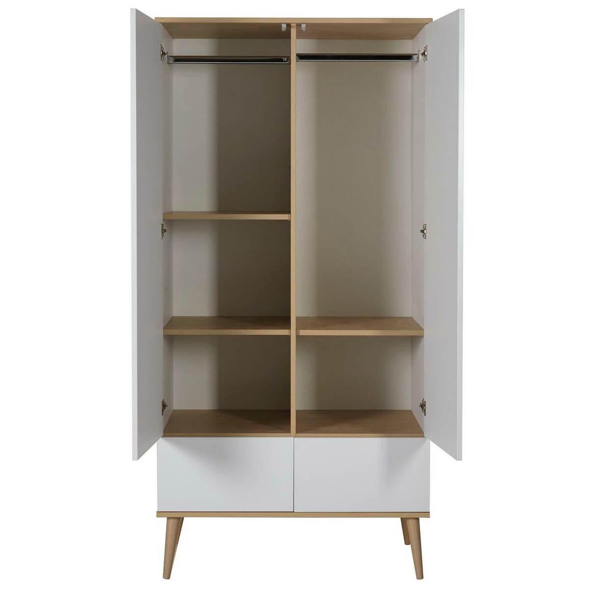 Kleiderschrank FLOW Quax Eiche-natur-weiß