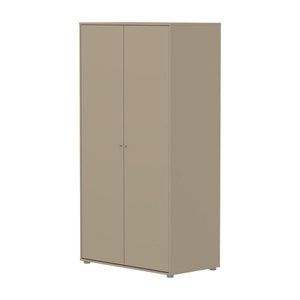 Kleiderschrank Kind 2 Türen SAGA FLEXA Hafer hellgrau