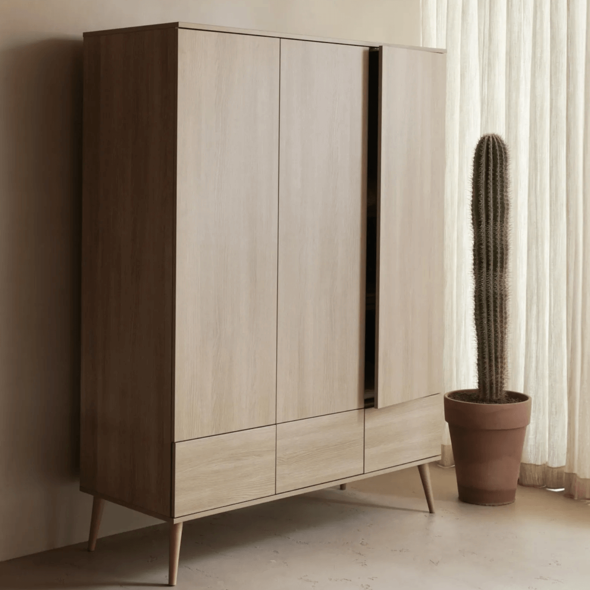 Kleiderschrank XL FLOW Quax Honig Esche