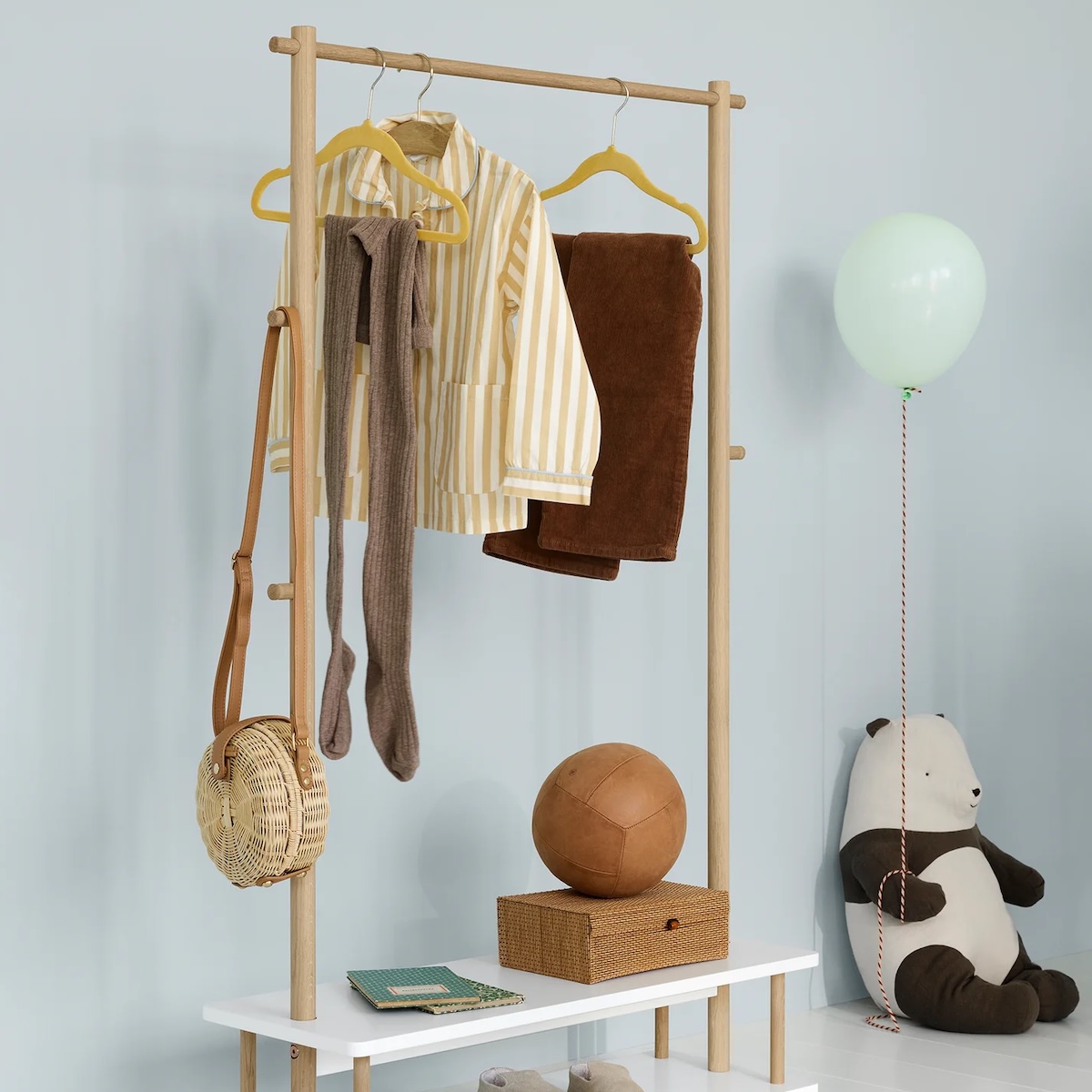 Kleiderständer CAMP weiß/Eiche Oliver Furniture