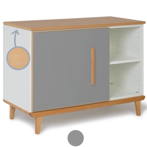 Kleinmöbel 1 Tür 2 Nischen NADO Retro Buche slate grey