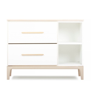 Kleinmöbel 2 Schubladen 2 Nischen NADO Curve Esche white