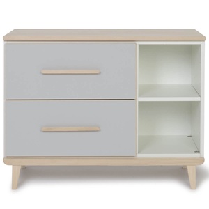 Kleinmöbel 2 Schubladen 2 Nischen NADO Retro Esche manhattan grey