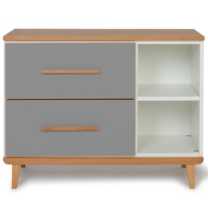 Kleinmöbel 2 Türen 2 Nischen NADO Retro Buche slate grey