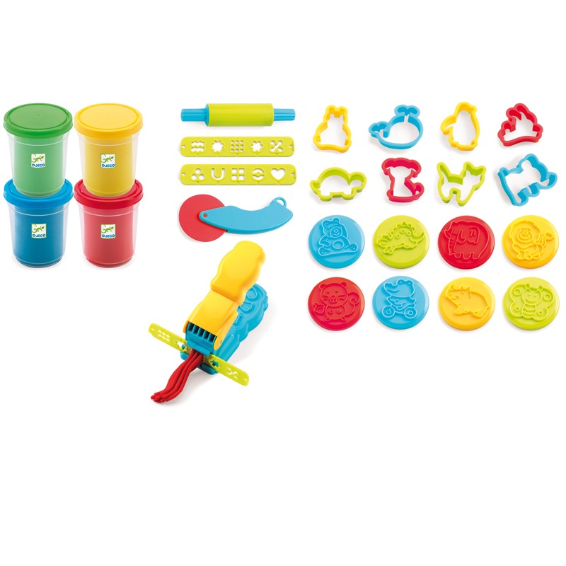 Knetmasse und 21 Werkzeuge Djeco