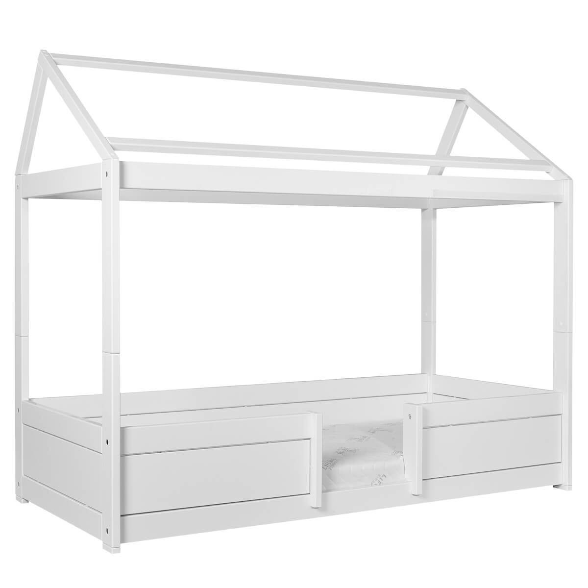 Kombi-Himmelbett Montessori 90x200cm 4-In-1 HOUSE Lifetime weiß