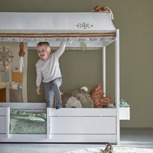 Kombi-Himmelbett Montessori 90x200cm 4-In-1 HOUSE Lifetime weiß