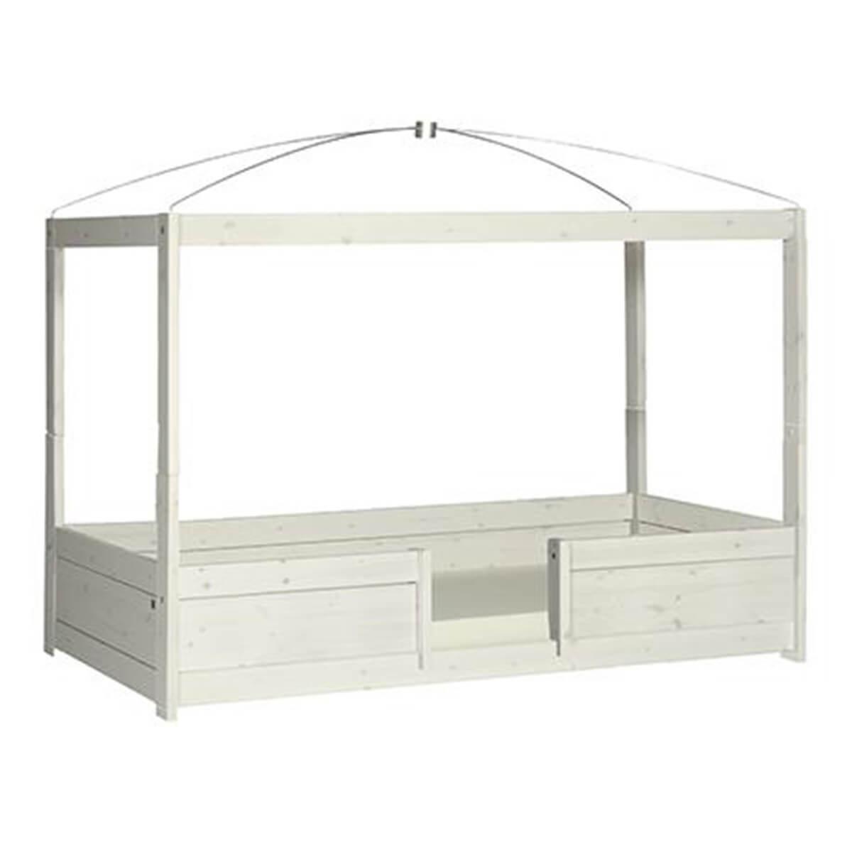 Kombibett 4 in 1 mit Rollboden + Schrägleiter 90x200cm Lifetime whitewash