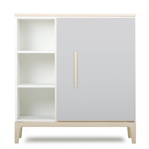 Kommode 1 Tür 3 Nischen NADO Curve Esche manhattan grey