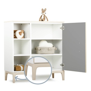 Kommode 1 Tür 3 Nischen NADO Curve Esche slate grey