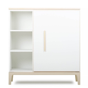 Kommode 1 Tür 3 Nischen NADO Curve Esche white