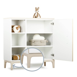 Kommode 1 Tür 3 Nischen NADO Curve Esche white