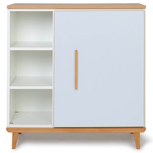 Kommode 1 Tür 3 Nischen NADO Retro Buche sky blue