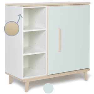 Kommode 1 Tür 3 Nischen NADO Retro Esche mint