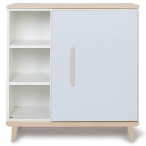 Kommode 1 Tür 3 Nischen NADO Retro Esche sky blue