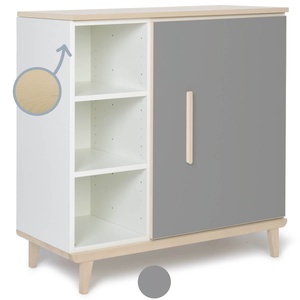 Kommode 1 Tür 3 Nischen NADO Retro Esche slate grey