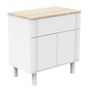 Kommode 2 Ports 1 Schublade ELEONORE Sauthon weiß