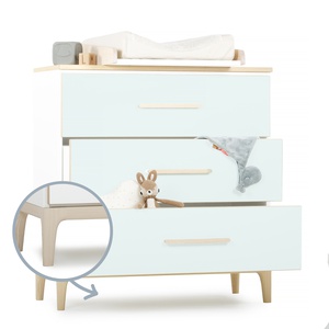 Kommode 3 Schubladen NADO Curve Esche mint