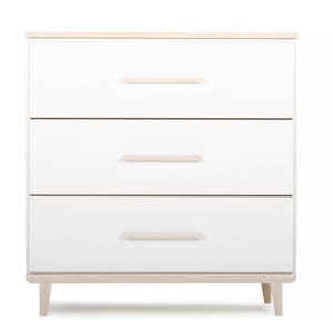 Kommode 3 Schubladen NADO Retro Esche white