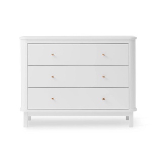 Kommode 3 Schubladen WOOD Oliver Furniture weiß