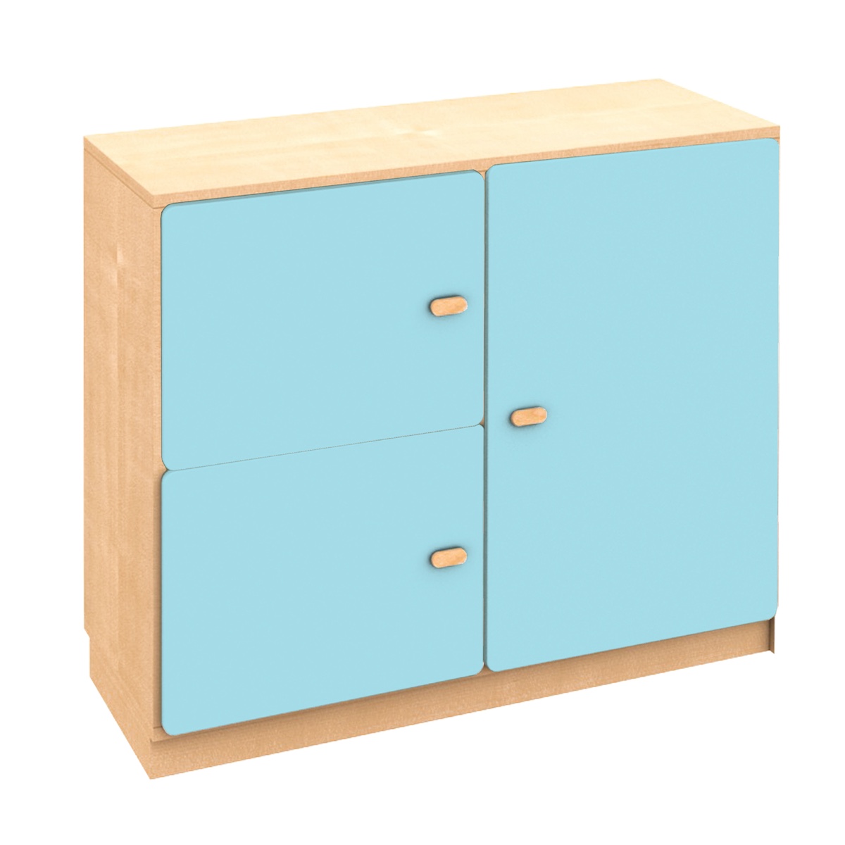 Kommode 3 Türen 93x78cm DESTYLE de Breuyn naturblauer Kristall