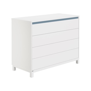Kommode 4 tiroirs OLLI Paidi blanc bleu mat