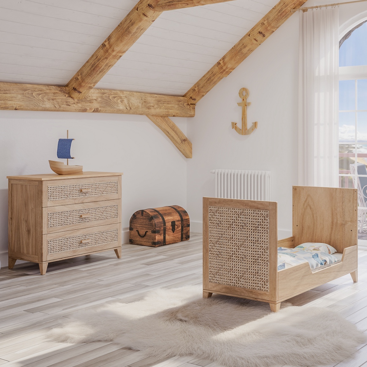 Kommode 92,6x52x86cm NAMI HOLZ Theo Natural Bebe