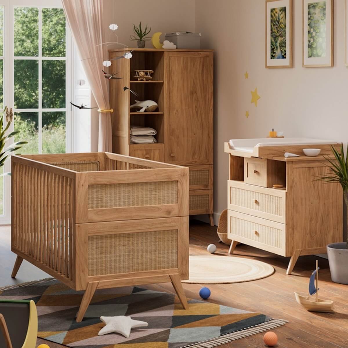 Kommode 93,6x52x86,5cm MARELIA HOLZ Theo Bebe natürlich