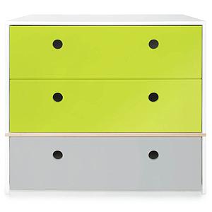 Kommode COLORFLEX Schubladen Farben lime-lime-pearl grey