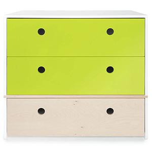 Kommode COLORFLEX Schubladen Farben lime-lime-white wash