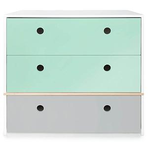 Kommode COLORFLEX Schubladen Farben mint-mint-pearl grey