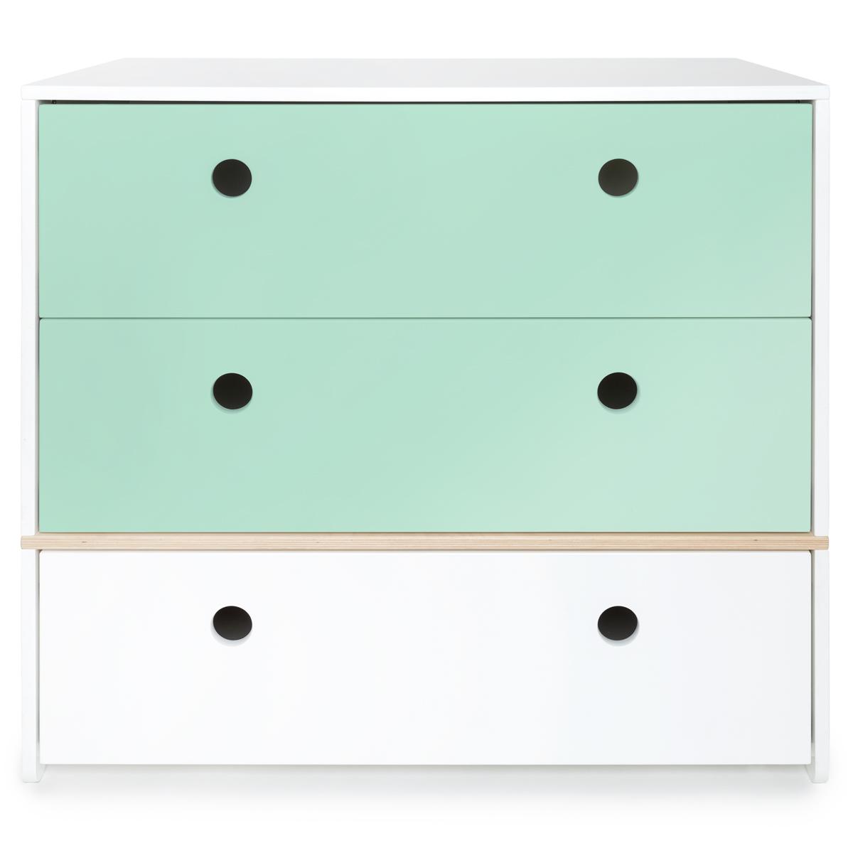 Kommode COLORFLEX Schubladen Farben mint-mint-white