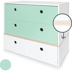 Kommode COLORFLEX Schubladen Farben mint-mint-white