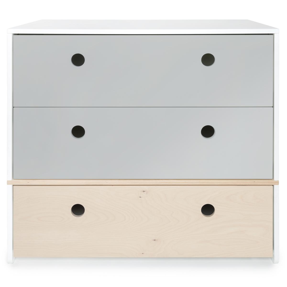 Kommode COLORFLEX Schubladen Farben pearl grey-pearl grey-white wash