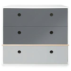 Kommode COLORFLEX Schubladen Farben space grey-space grey-pearl grey