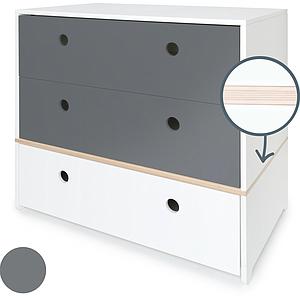 Kommode COLORFLEX Schubladen Farben space grey-space grey-white