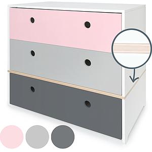 Kommode COLORFLEX Schubladen Farben sweet pink-pearl grey-space grey