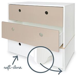 Kommode COLORFLEX Schubladen Farben warm grey-warm grey-white