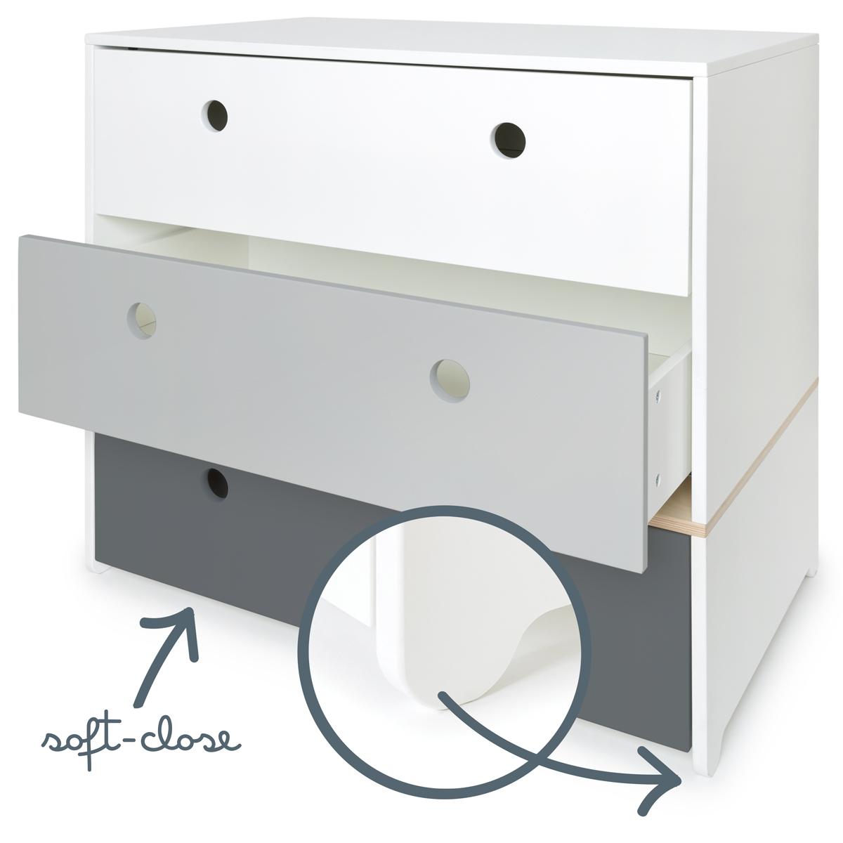 Kommode COLORFLEX Schubladen Farben white-pearl grey-space grey