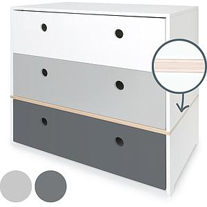 Kommode COLORFLEX Schubladen Farben white-pearl grey-space grey