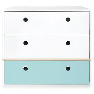 Kommode COLORFLEX Schubladen Farben white-white-sky blue 