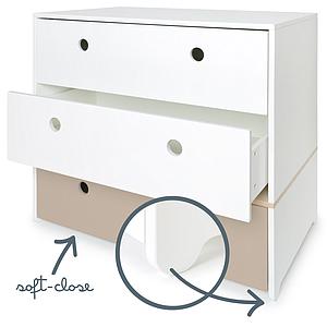 Kommode COLORFLEX Schubladen Farben white-white-warm grey