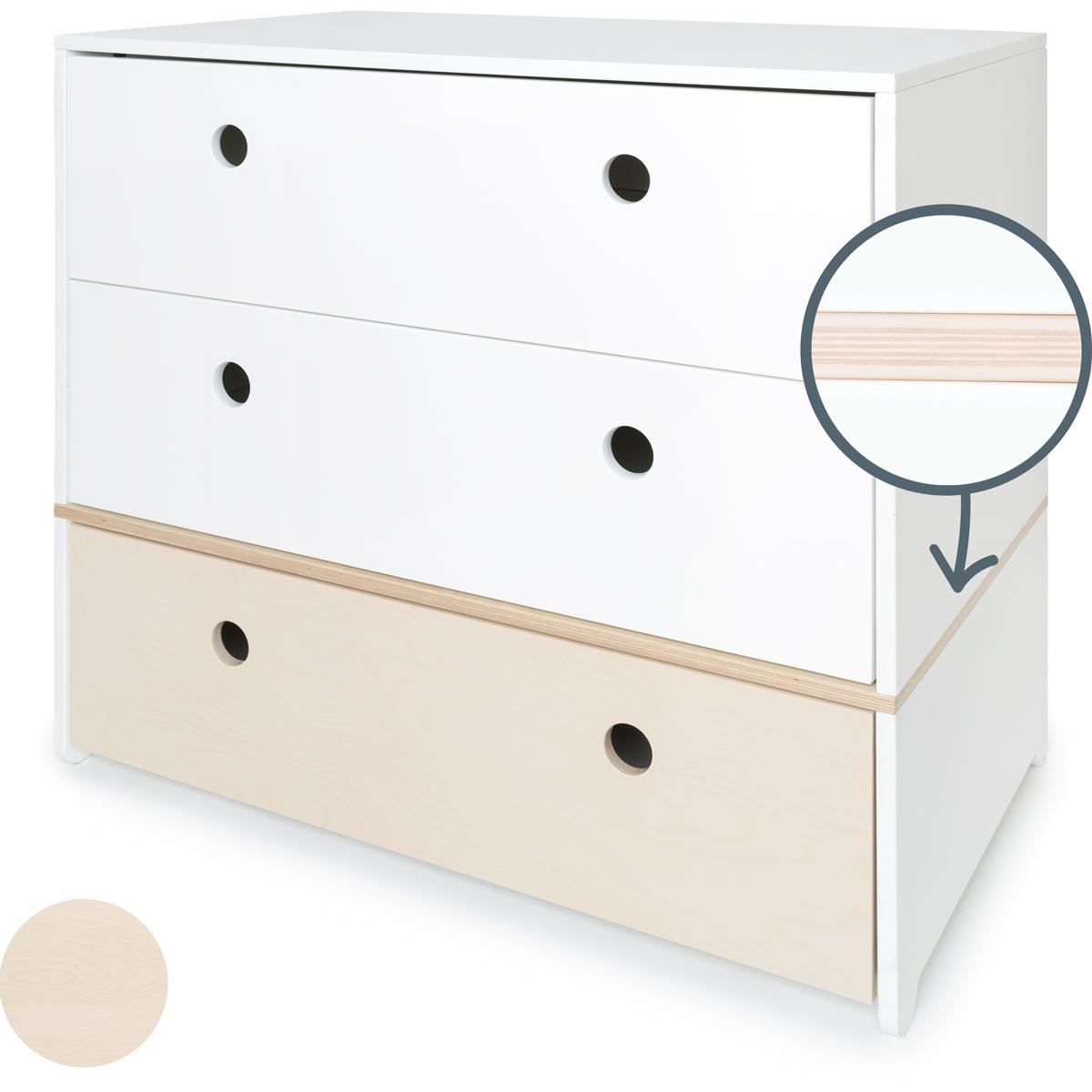 Kommode COLORFLEX Schubladen Farben white-white-white wash