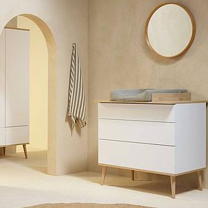 Kommode FLOW Quax Eiche-natur-weiß