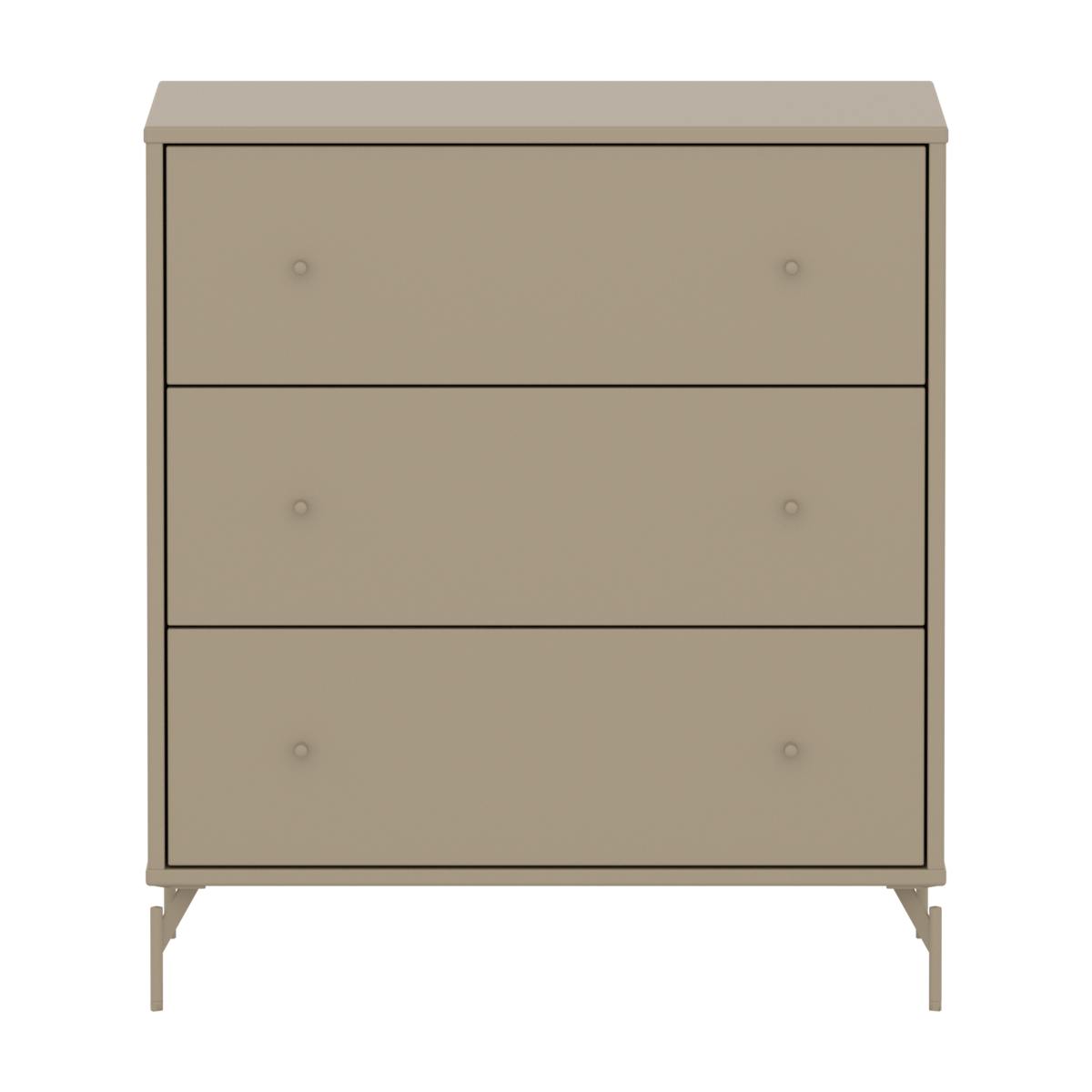 Kommode mit 3 Schubladen mit Fuß SAGA Flexa Hafer