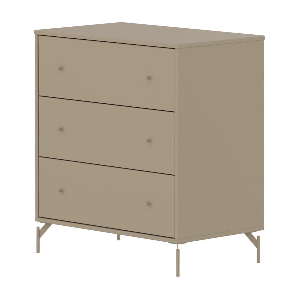 Kommode mit 3 Schubladen mit Fuß SAGA Flexa Hafer