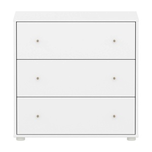 Kommode mit 3 Schubladen SAGA Flexa weiß Hafer