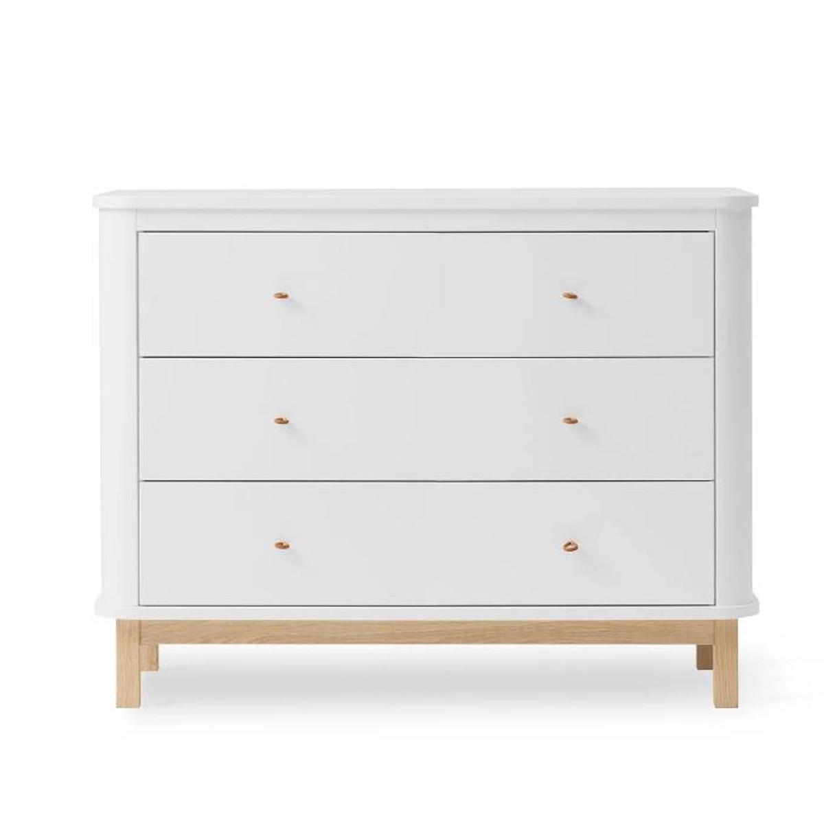 Kommode mit 3 Schubladen WOOD Oliver Furniture weiß Eiche